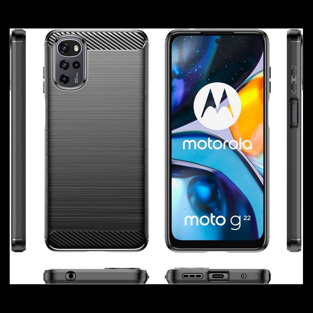 Etui Tech-Protect TPUCarbon Motorola Moto G22 Negru - 2