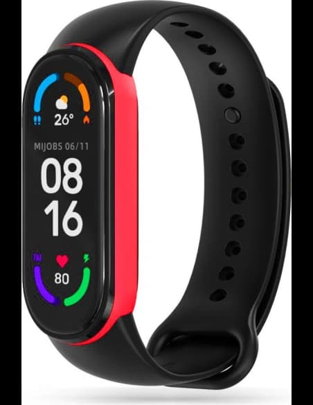 Pasek Tech-Protect Iconband Xiaomi Mi Band 5/6/6 NFC/7 Fekete Piros