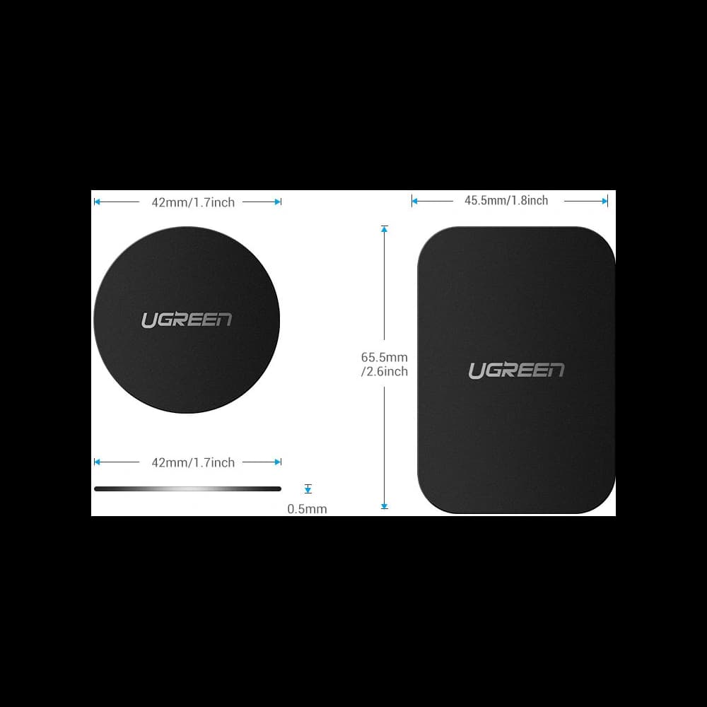 UGREEN LP123 fém lapkák mágneses tartókhoz szürke - 5