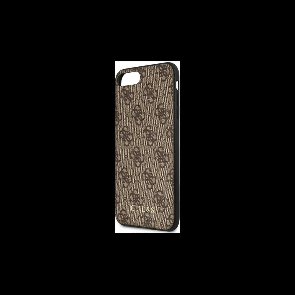 Etui Guess GUHCI8LG4GFBR Apple iPhone 8/7 Plus hnědé/brown tvrdé pouzdro 4G Metal Gold Logo - 6
