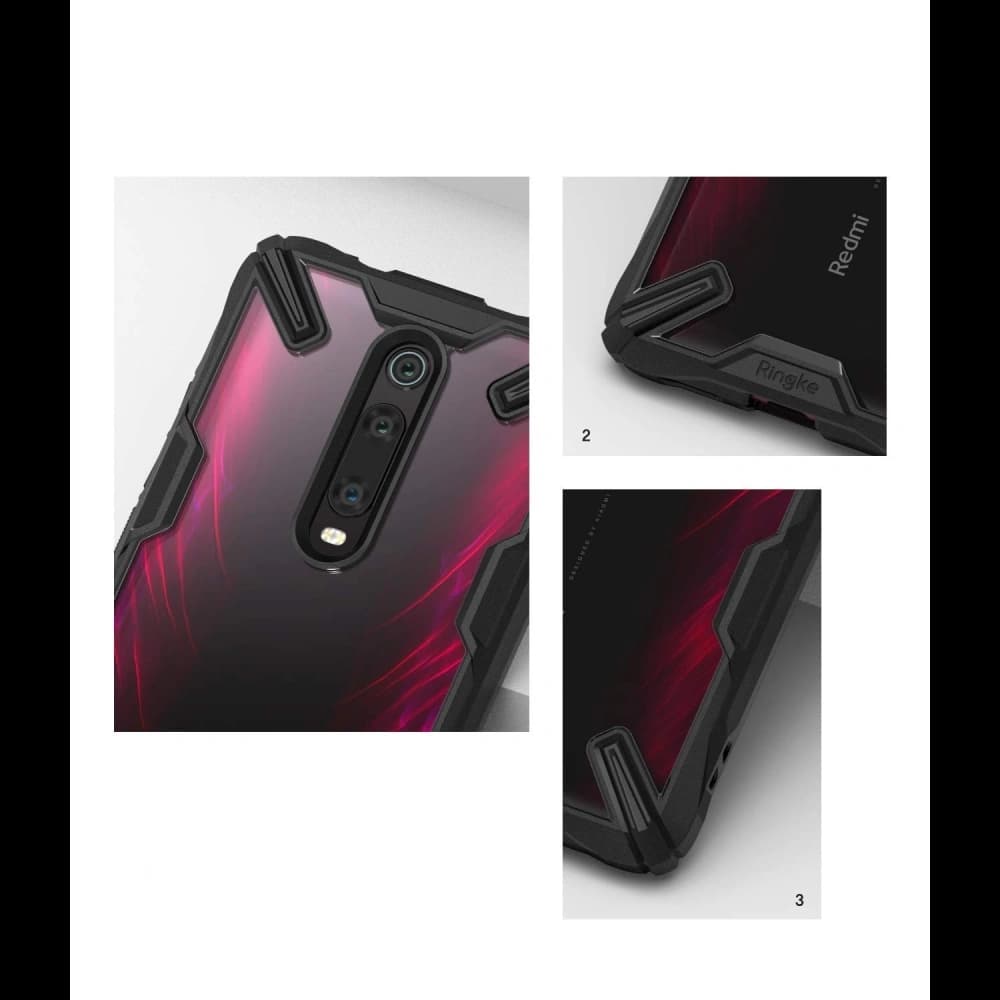 Etui Ringke Fusion-X Xiaomi Mi 9T/Pro & Redmi K20/Pro Ruby Red - 2