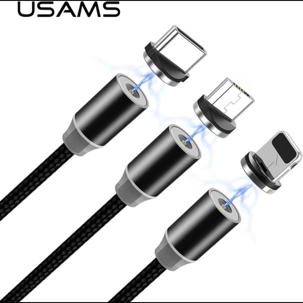 USAMS Magnetischer Adapter USB-C Bulk Silber/Silver SJ159USBTA - 2