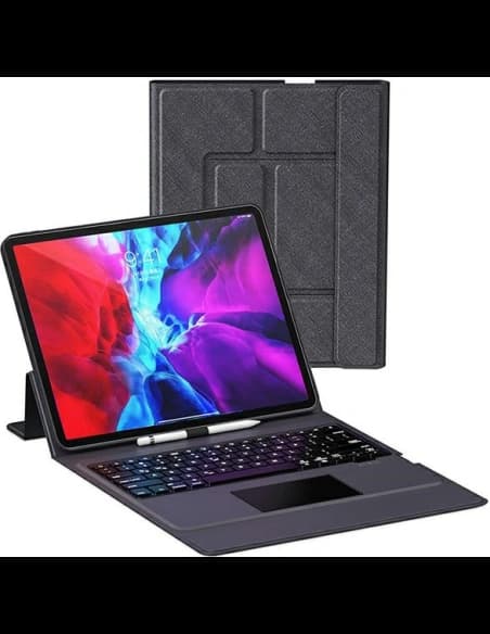 Etui USAMS Winz Keyboard Apple iPad 9.7 2017/2018 (5. și 6. generație) negru/black Touch Control Bluetooth