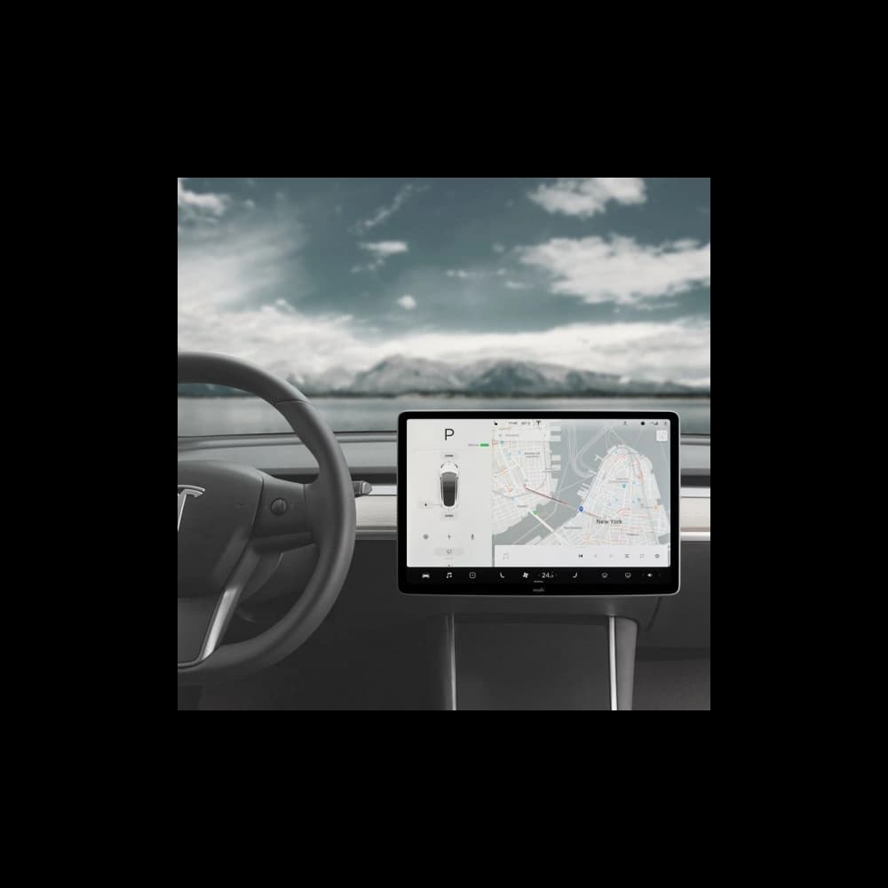 Matte Protective Film Moshi iVisor AG Tesla Model 3/Y (Black Frame)