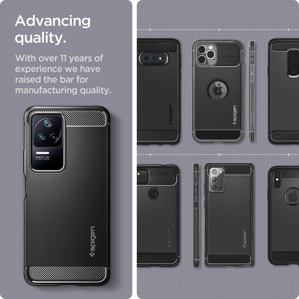 Etui Spigen Rugged Armor POCO F4 Matt Fekete - 12