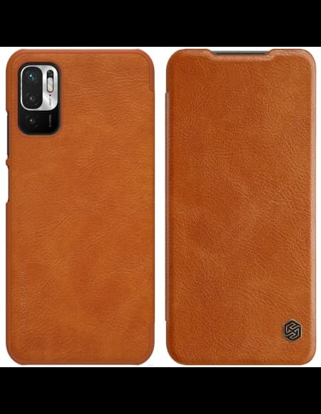 Etui Nillkin Qin Xiaomi Redmi Note 10 5G marron