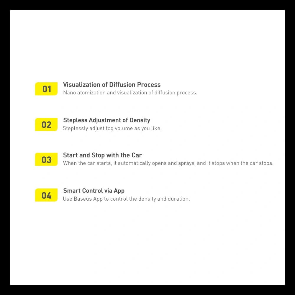 Auto osvěžovač vzduchu Baseus + 2 náplně (Frezia + Bazalka s mandarinkou) + černý USB-C kabel 1m - 25