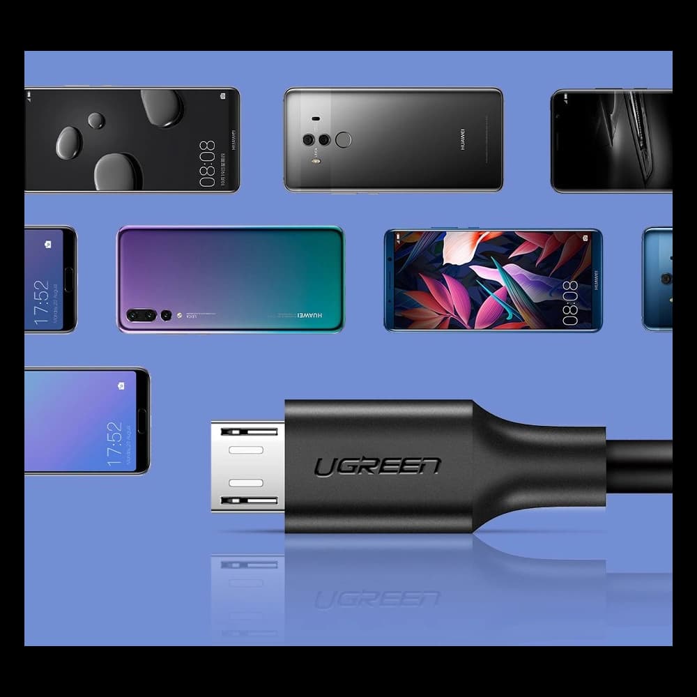 UGREEN US289 Kabel USB/microUSB 2,4A 480Mbps 1,5m schwarz - 11