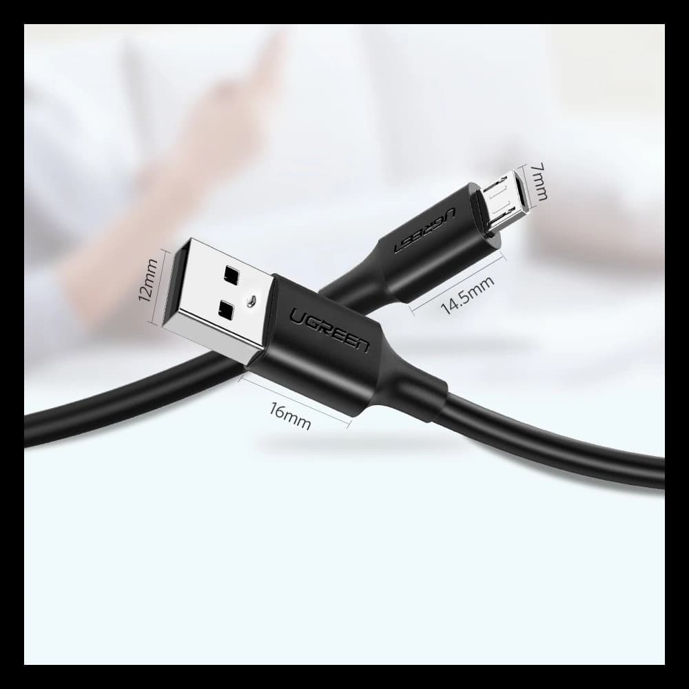 UGREEN US289 Kabel USB/microUSB 2,4A 480Mbps 1,5m schwarz - 12