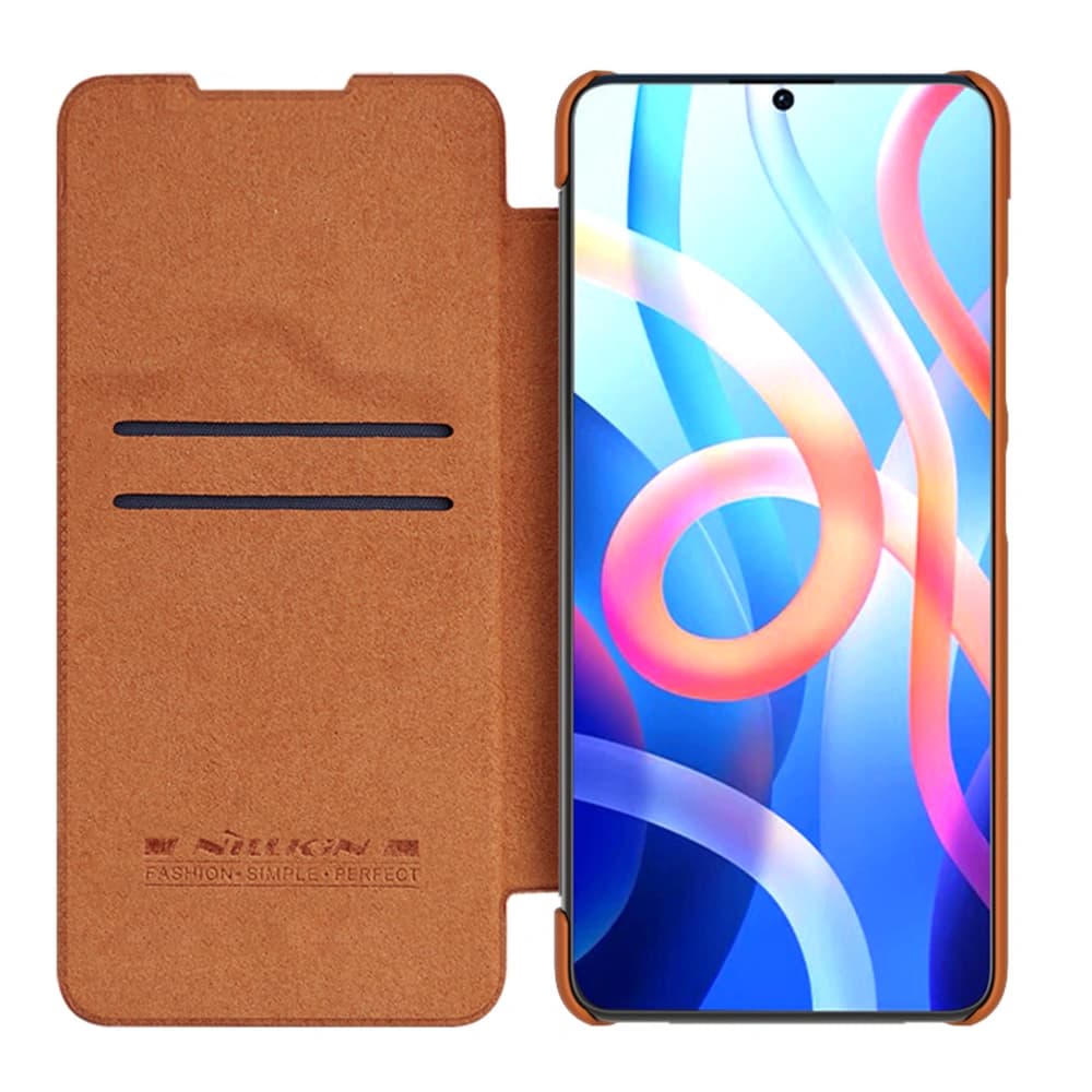 Etui Nillkin Qin Xiaomi Redmi Note 11S 5G/11T 5G/Poco M4 Pro 5G barna - 7