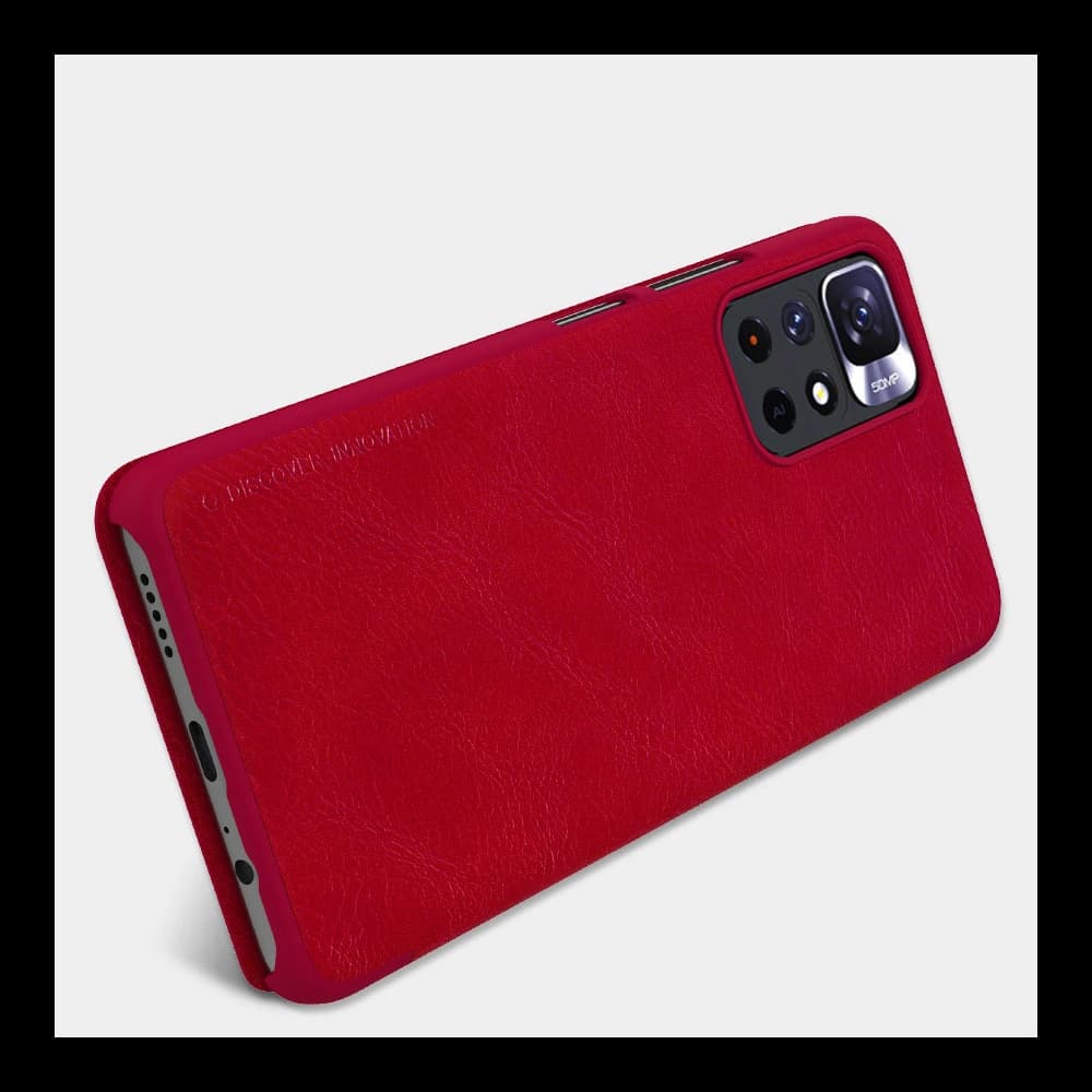 Etui Nillkin Qin Xiaomi Redmi Note 11S 5G/11T 5G/Poco M4 Pro 5G barna - 17