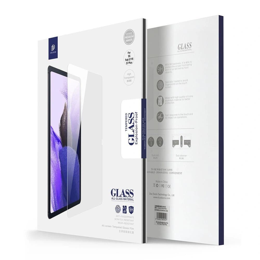 Pancéřové sklo Dux Ducis Tempered Glass Samsung Galaxy Tab S8+ Plus/Tab S7+ Plus/Tab S7 FE průhledné (přátelské k pouzdru) - 5