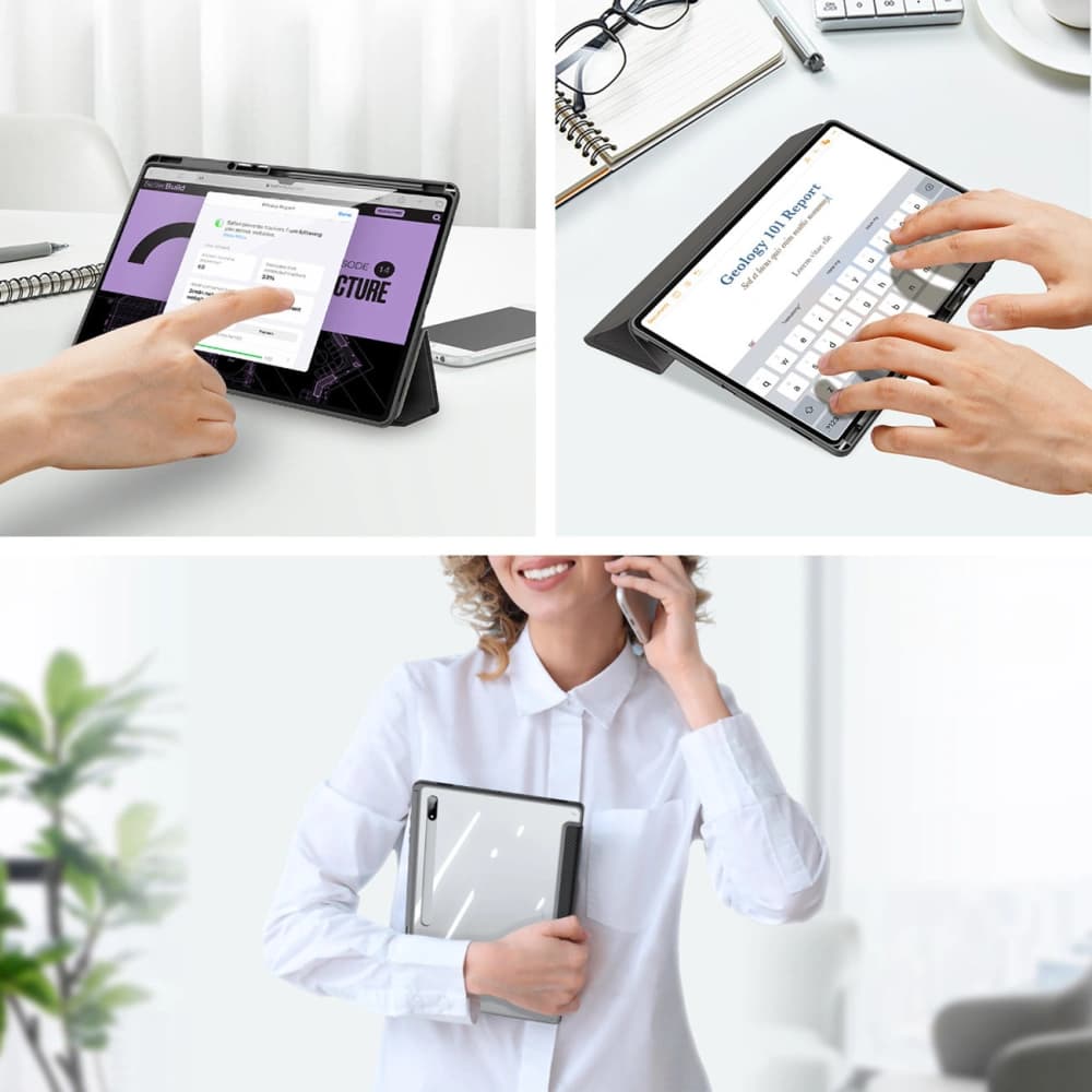 Etui Dux Ducis Toby Samsung Galaxy Tab S8 Ultra stylustartó fekete - 8