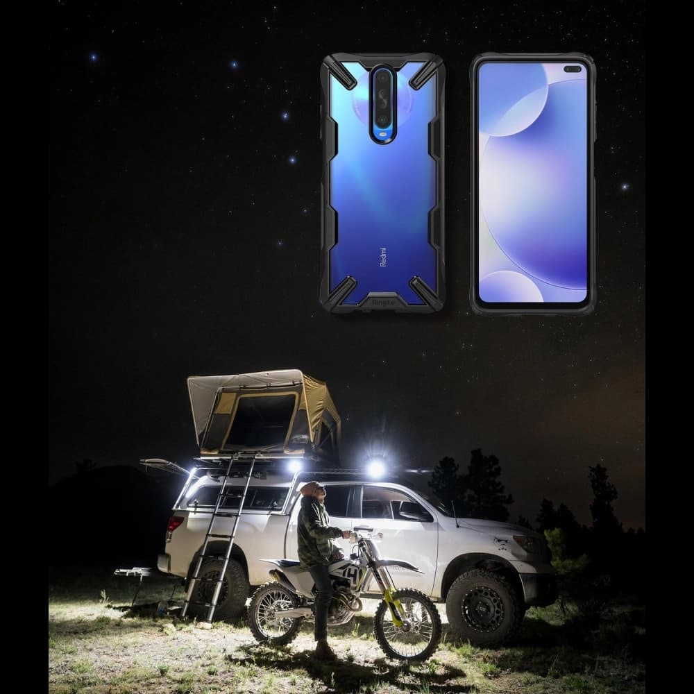 Etui Ringke Fusion-X Pocophone X2/Redmi K30 černé - 2