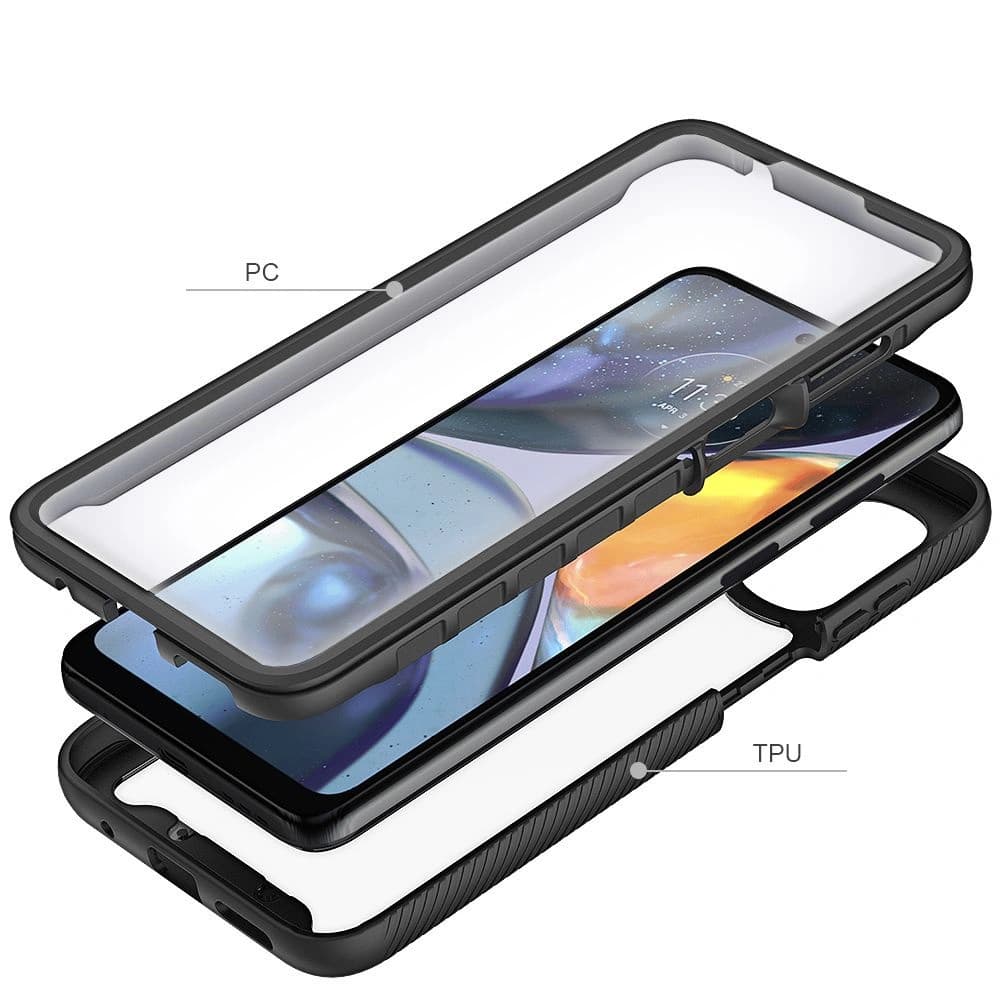 Case Tech-Protect Defense360 Motorola Moto G22/E32/E32s Schwarz - 4