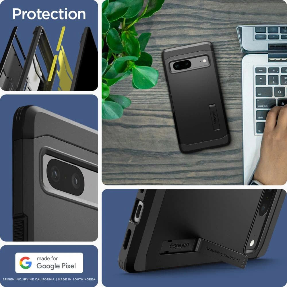 Case Spigen Tough Armor Google Pixel 7 Schwarz - 11