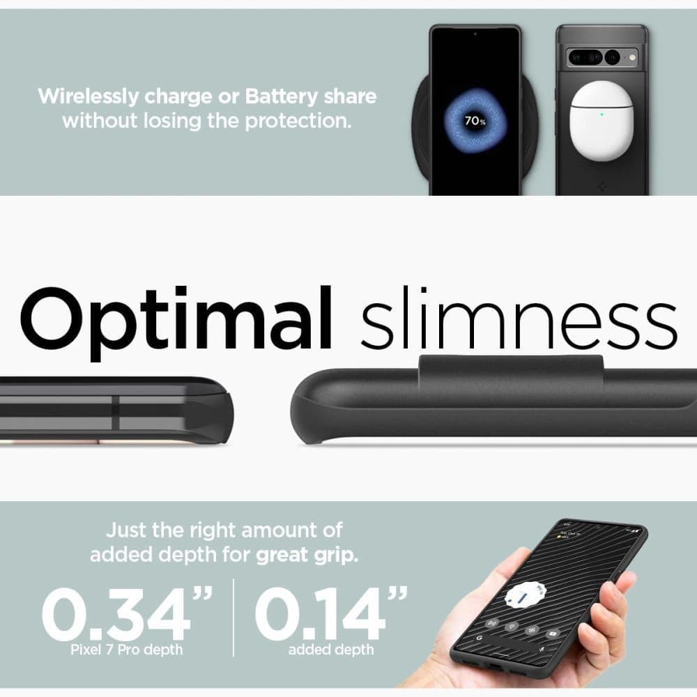 Case Spigen Thin Fit Google Pixel 7 Pro Schwarz - 15