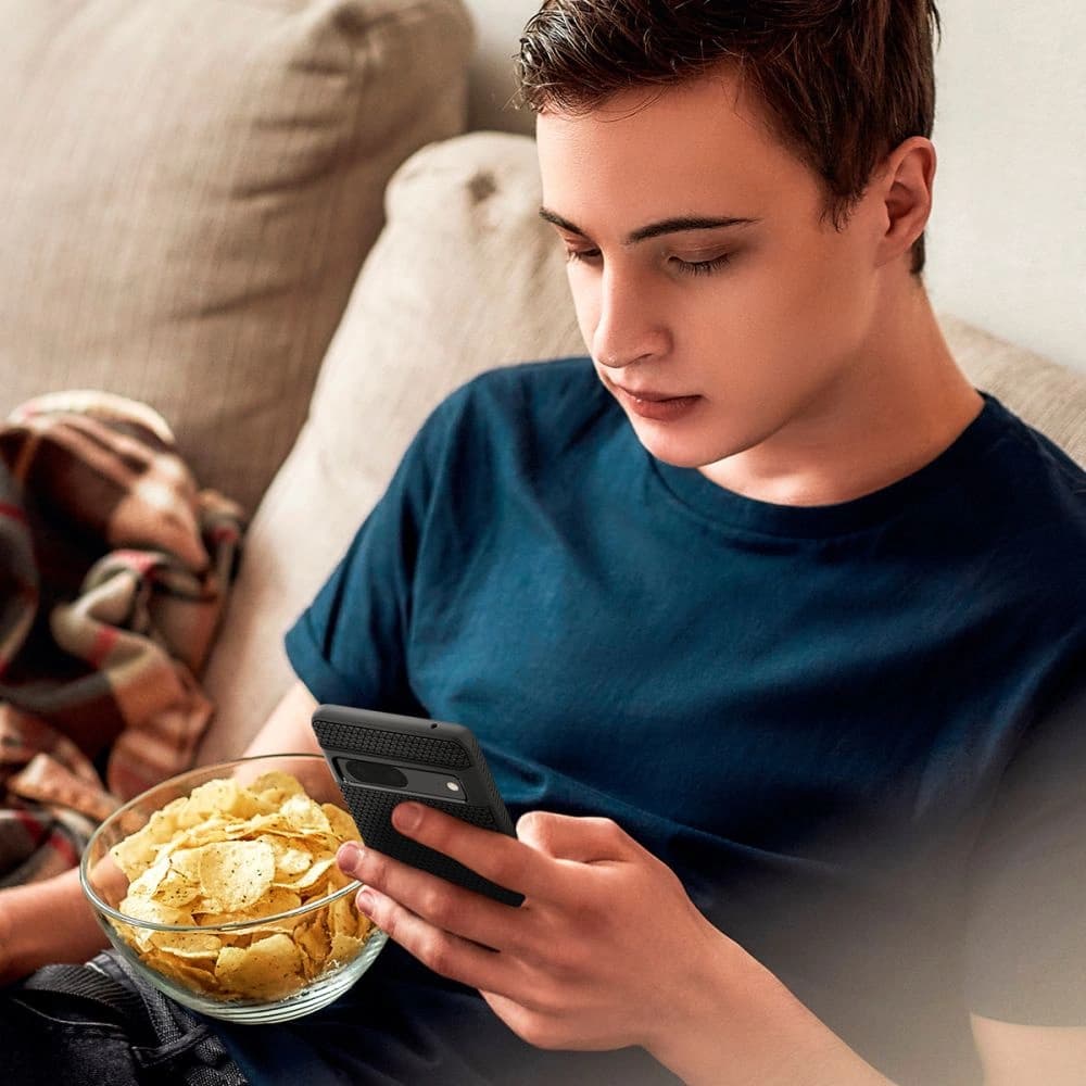 Case Spigen Liquid Air Google Pixel 7 Matt Schwarz - 20