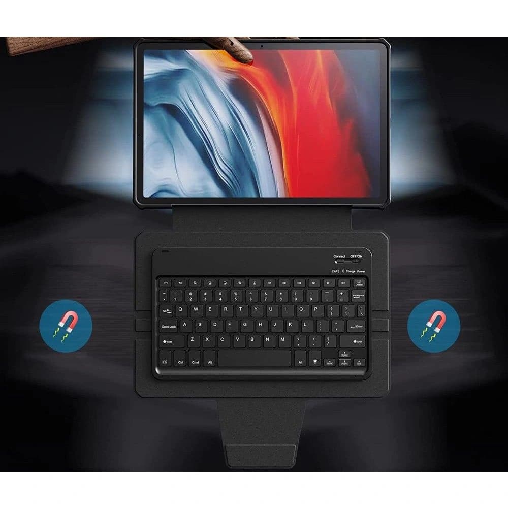 Infiland Keyboard Stand Samsung Galaxy Tab S8+ Plus/S7+ Plus/S7 FE 12.4 Black - 7