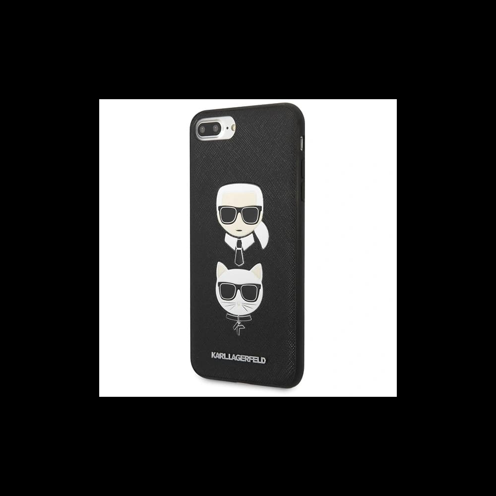 Etui Karl Lagerfeld KLHCI8LSAKICKCBK Apple iPhone 8/7 Plus černý/black hardcase Saffiano Ikonik Karl&Choupette Head - 2
