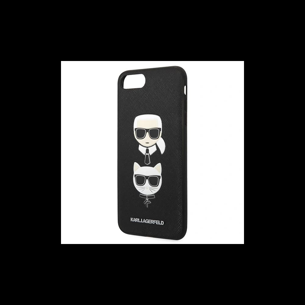 Etui Karl Lagerfeld KLHCI8LSAKICKCBK Apple iPhone 8/7 Plus černý/black hardcase Saffiano Ikonik Karl&Choupette Head - 6