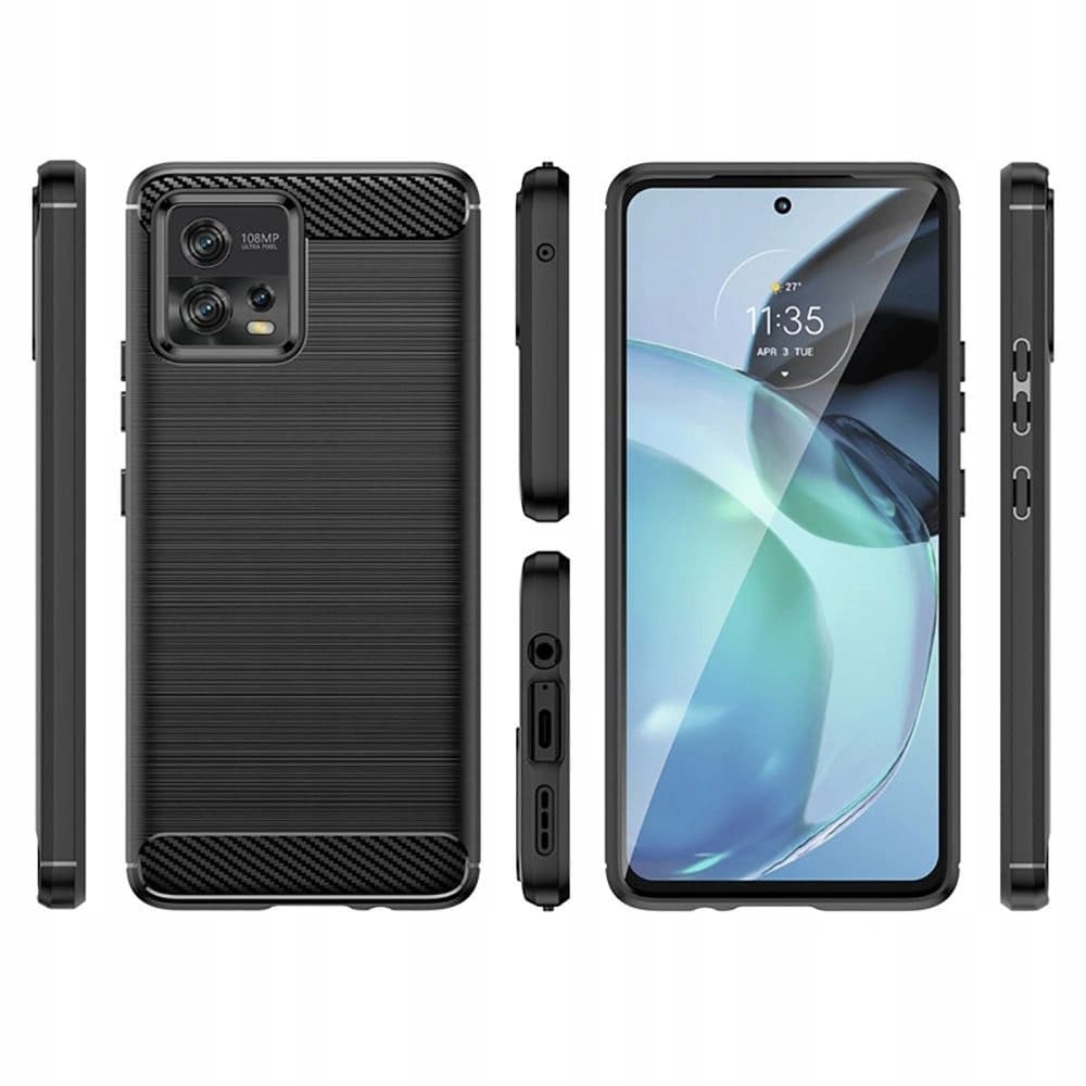 Case Tech-Protect TPUCarbon Motorola Moto G72 Schwarz - 2