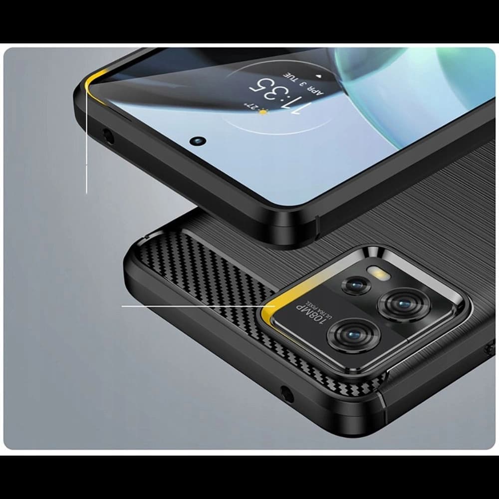 Case Tech-Protect TPUCarbon Motorola Moto G72 Schwarz - 5