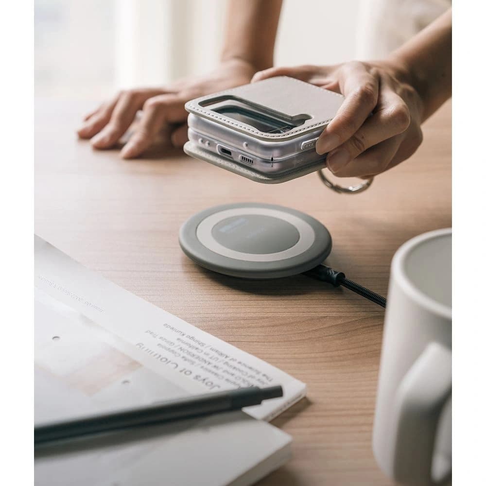 Case Ringke Signature Folio Samsung Galaxy Z Flip 4 Taubengrau - 11