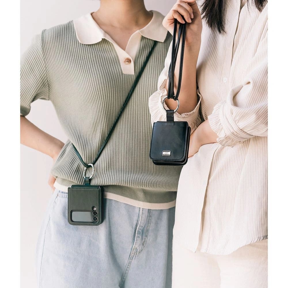 Case Ringke Signature Folio Samsung Galaxy Z Flip 4 Dunkelgrün - 10