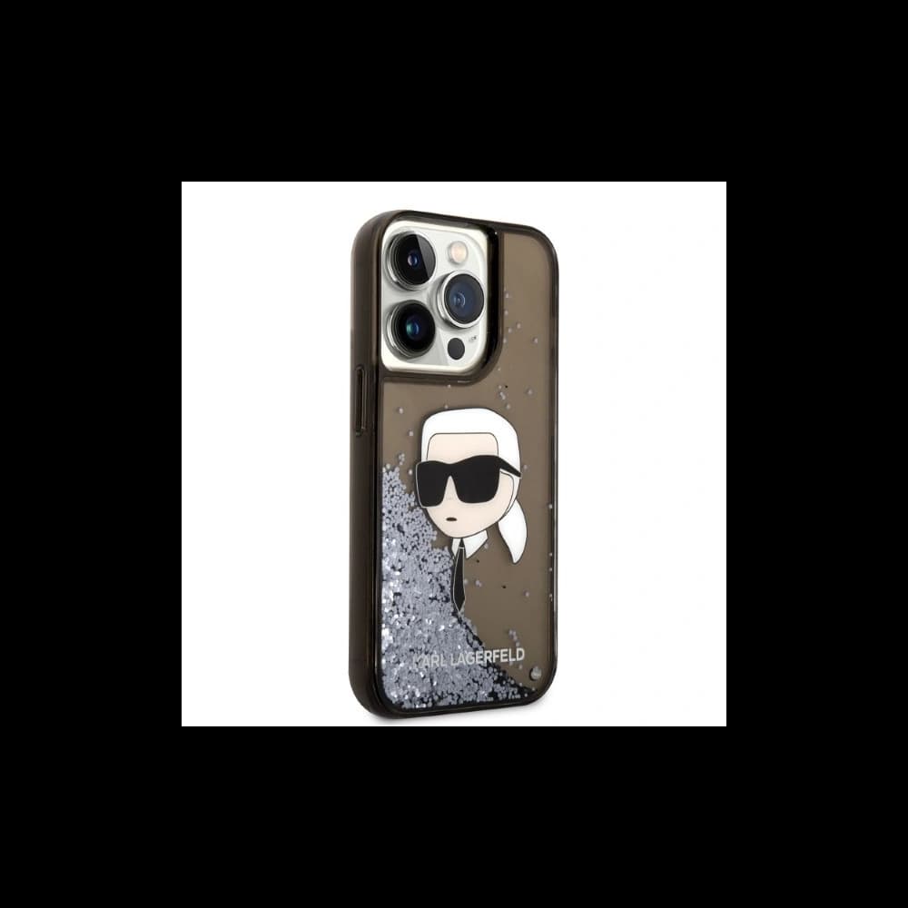 Etui Karl Lagerfeld KLHCP14XLNKHCK Apple iPhone 14 Pro Max negru/black hardcase Glitter NFT Karl Head - 4