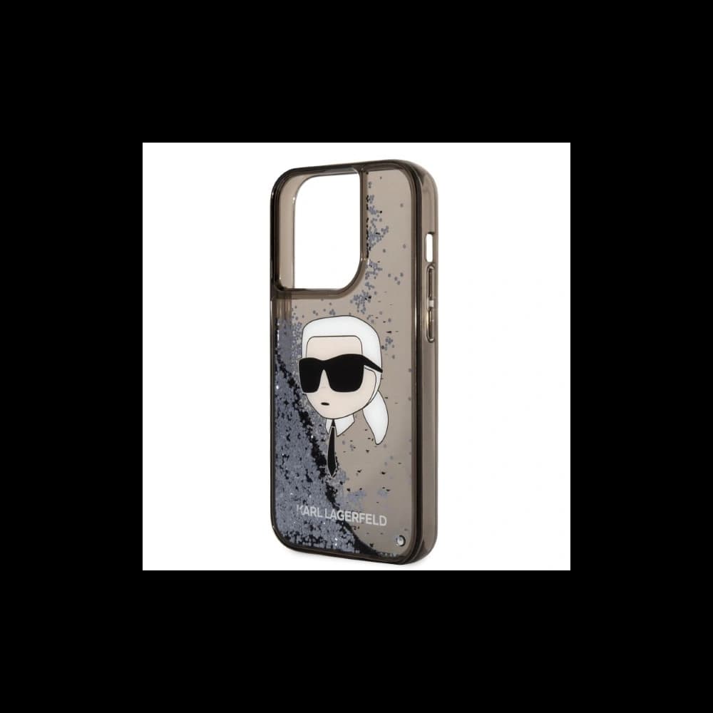 Etui Karl Lagerfeld KLHCP14XLNKHCK Apple iPhone 14 Pro Max negru/black hardcase Glitter NFT Karl Head - 6