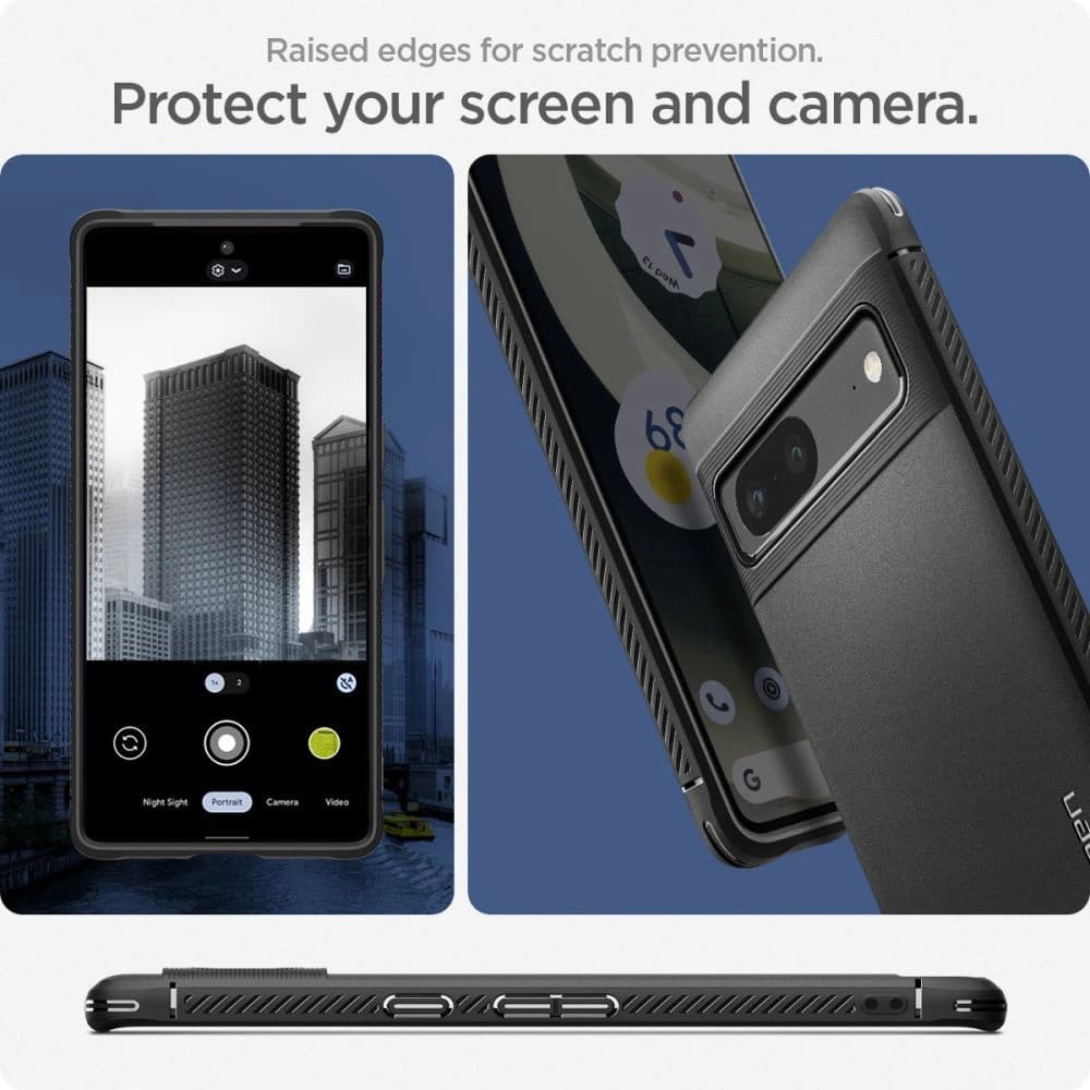 Case Spigen Rugged Armor Google Pixel 7 Matt Schwarz - 15