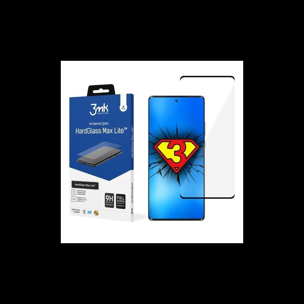 Sticlă călită 3MK HardGlass Max Lite Motorola Edge 30 Ultra neagră