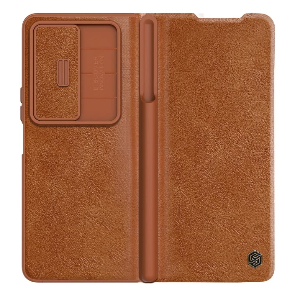 Etui Nillkin Qin Leather Pro Samsung Galaxy Z Fold 4 hnědé - 4
