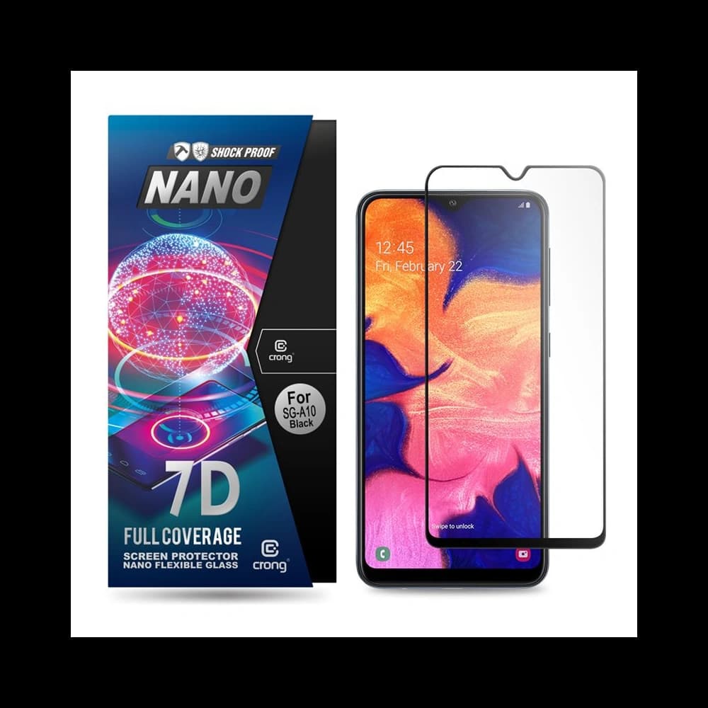 Hybridglas Crong 7D Nano Flexibles Glas Samsung Galaxy A10