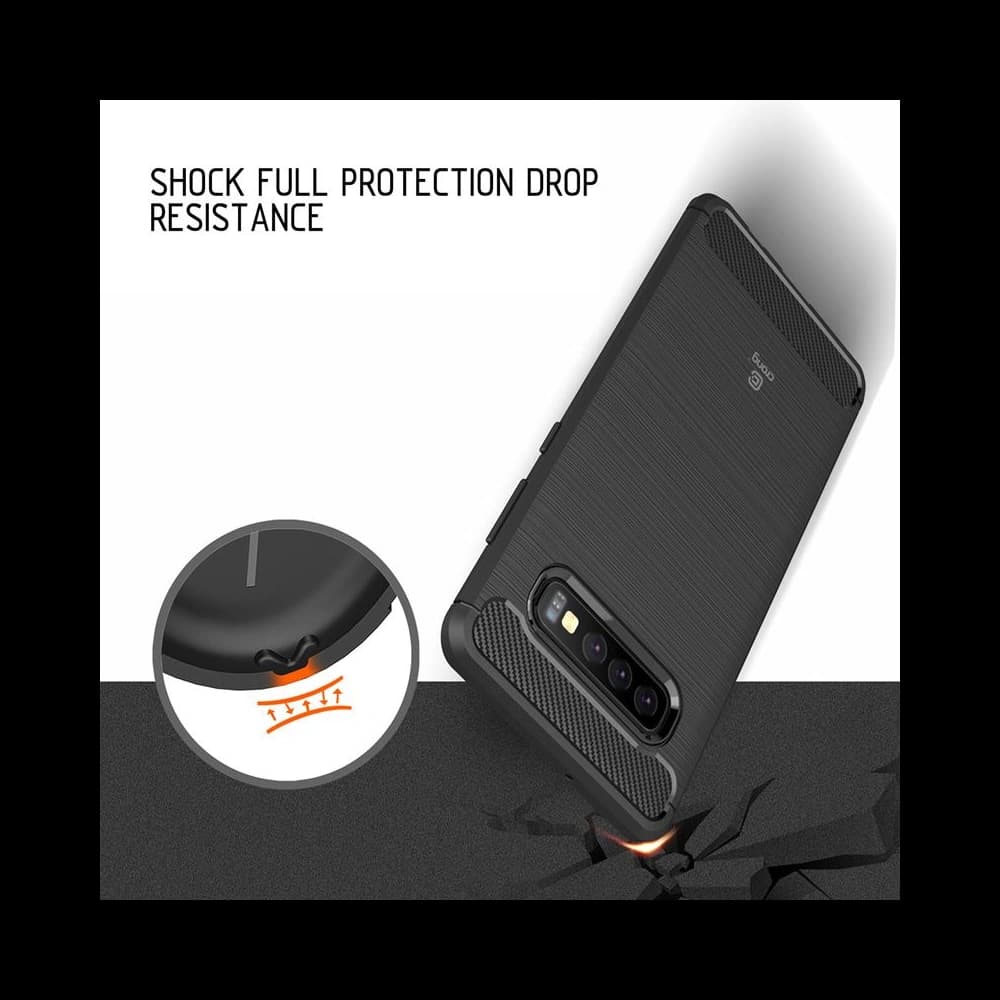 Etui Crong Soft Armour Cover Samsung Galaxy S10+ Plus (černý) - 3