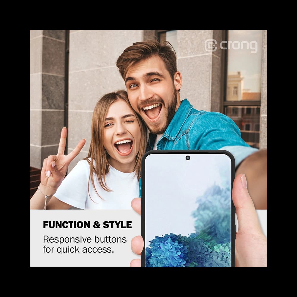 Etui Crong Color Cover Samsung Galaxy S20+ Plus (černý) - 3