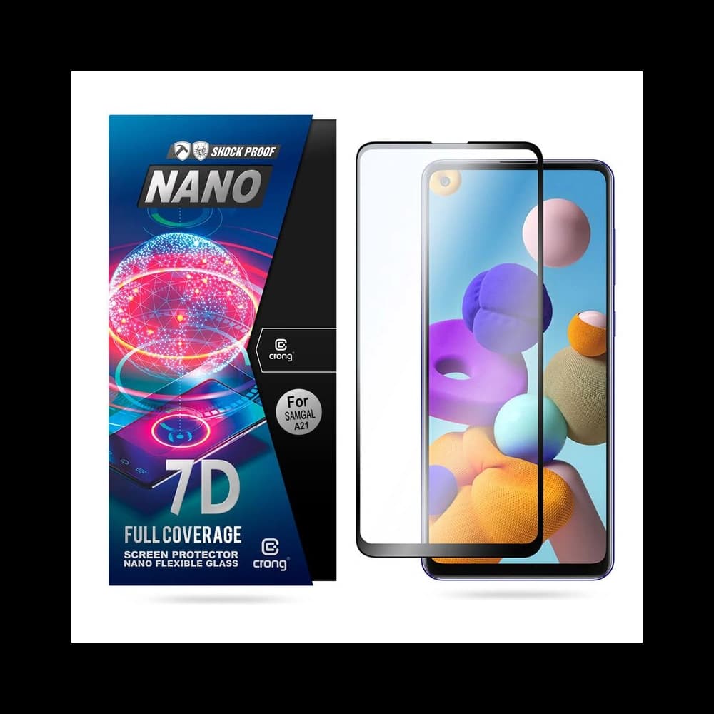 Hybriedglas Crong 7D Nano Flexibles Glas Samsung Galaxy A21s