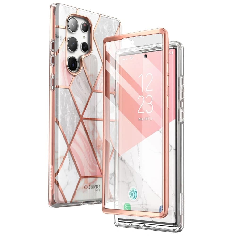 Etui Supcase Cosmo Samsung Galaxy S23 Ultra Marble Pink - 2