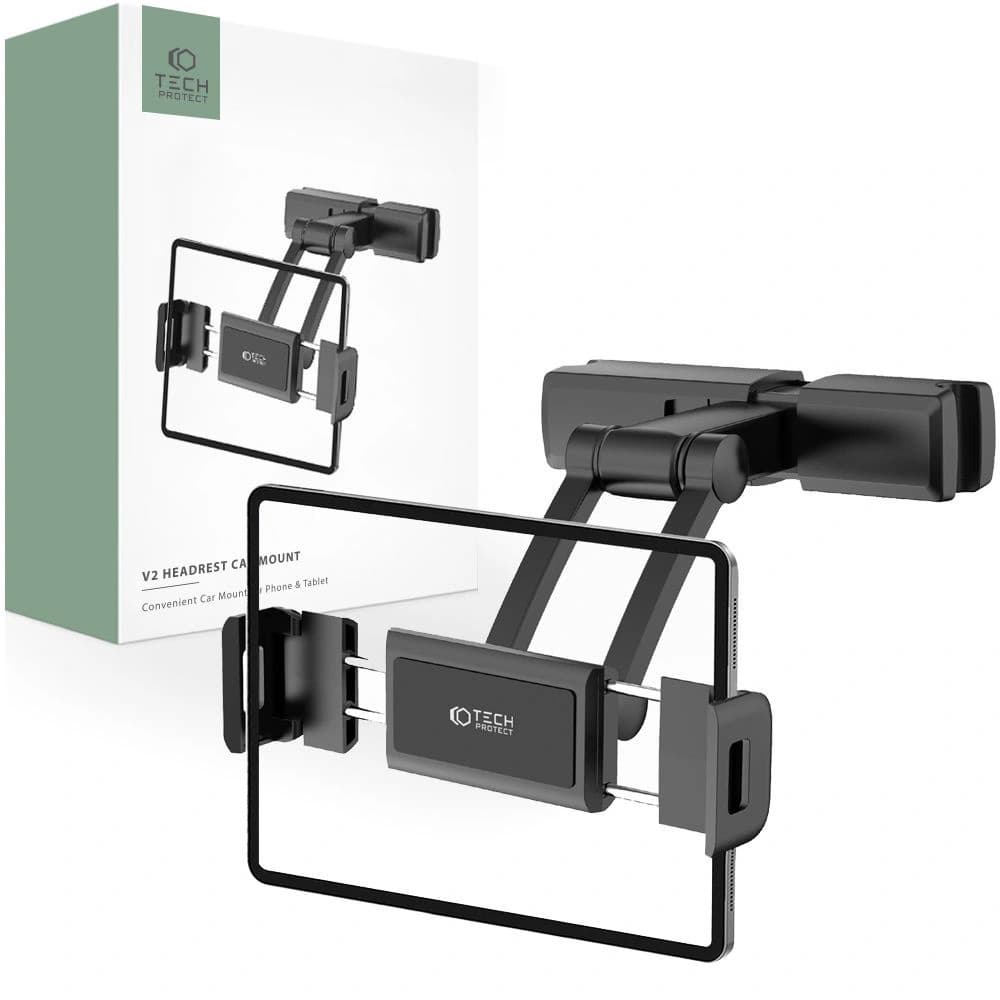 Uchytník na opěrku hlavy Tech-Protect V2 elastický držák do auta černý