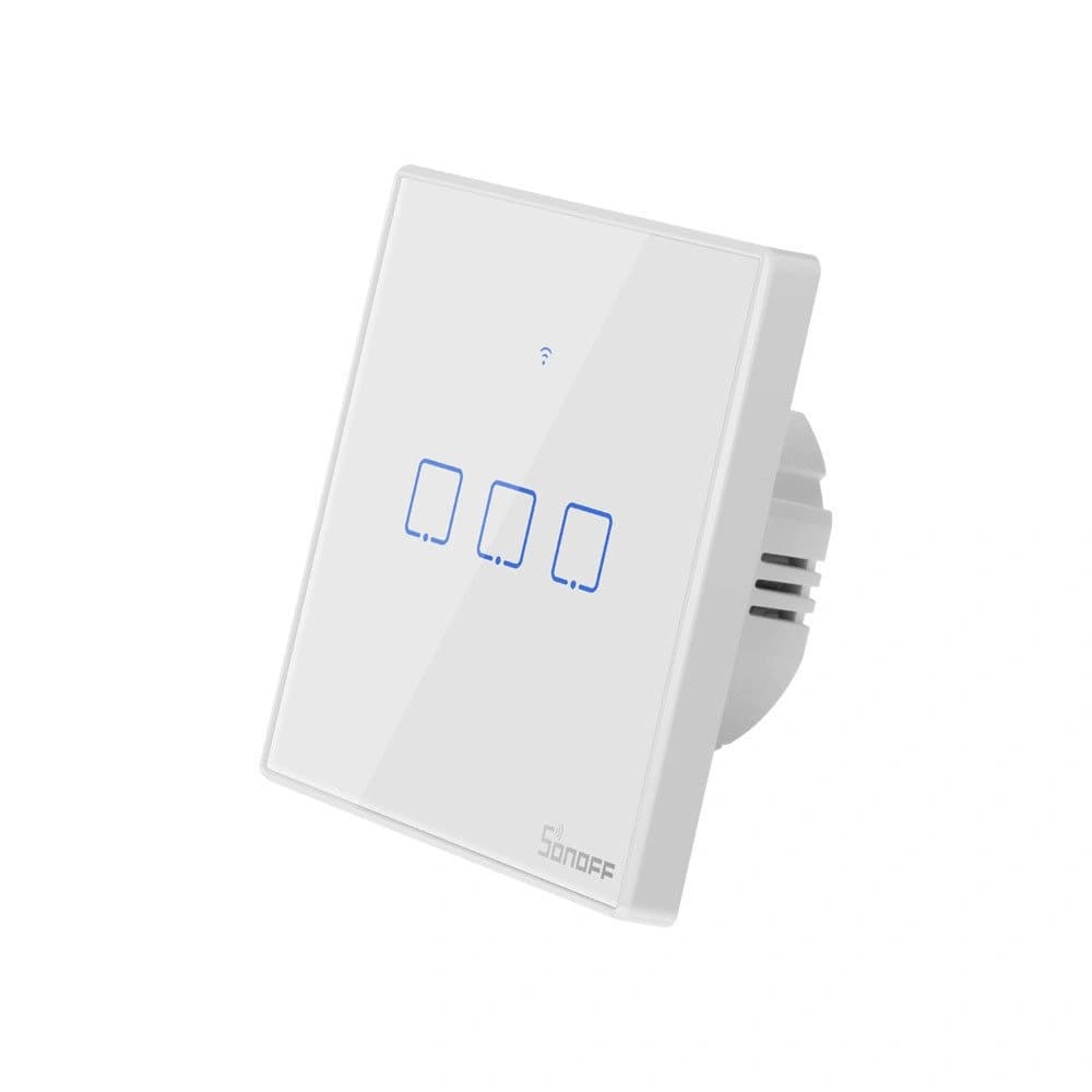 Touch light switch WiFi + RF 433 Sonoff T2 EU TX (3-channel) white - 2