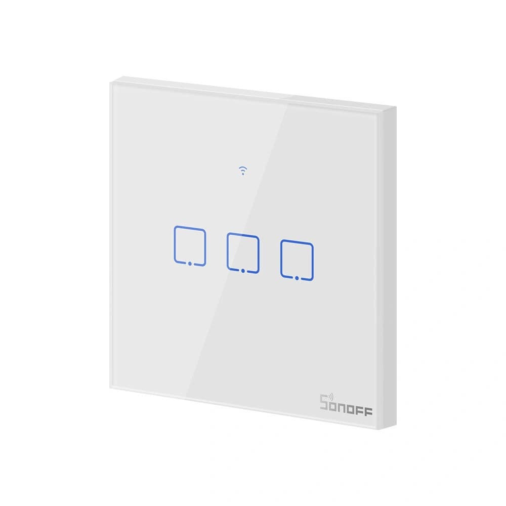 Touch light switch WiFi + RF 433 Sonoff T1 EU TX (3-channel) white - 2