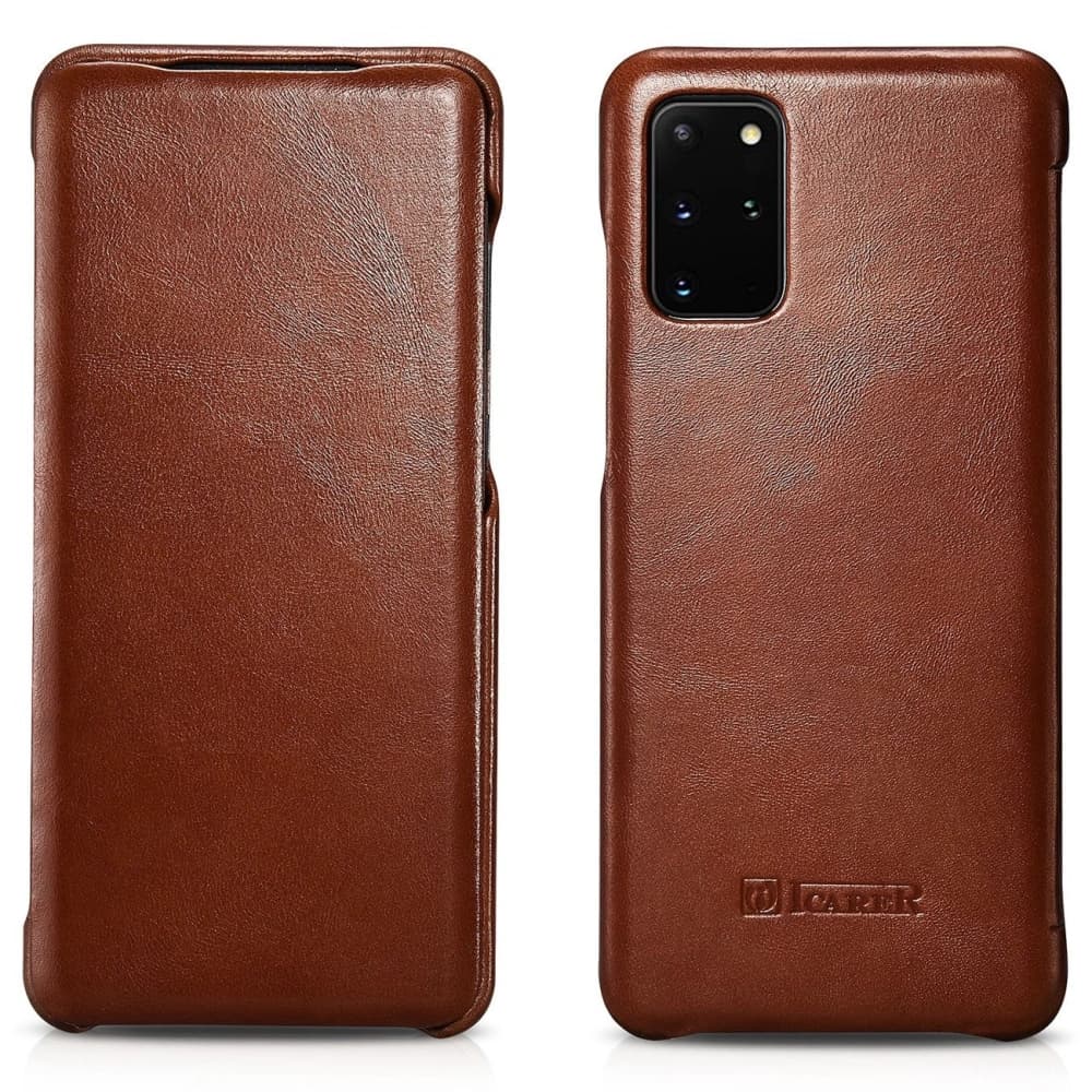 Etui iCarer Curved Edge Vintage Folio Samsung Galaxy S20+ Plus hnědá - 8