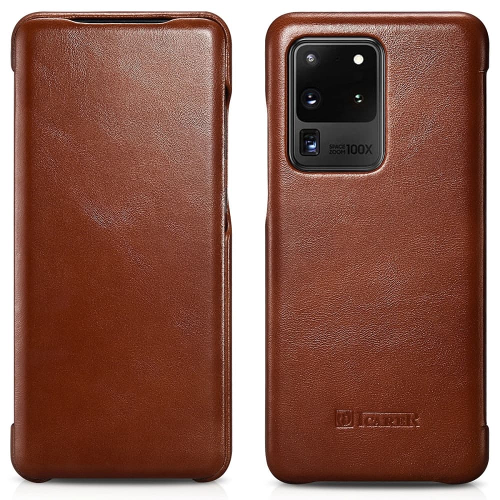 iCarer Curved Edge Vintage Folio Samsung Galaxy S20 Ultra brown - 2