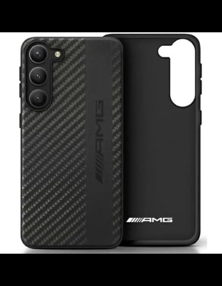 Case Mercedes AMG AMHCS23SBLSCA Samsung Galaxy S23 schwarz/hardcase Carbon Stripe&Embossed