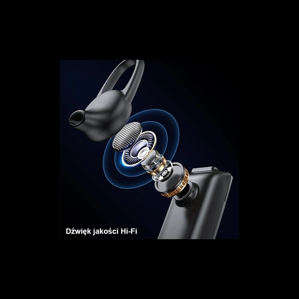 USAMS 5.0 BT2 fekete Bluetooth fülhallgató BHUBT201 (USAMS-BT2) - 4