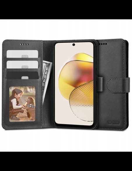 Tech-Protect Tasche Wallet Motorola Moto G73 5G Schwarz