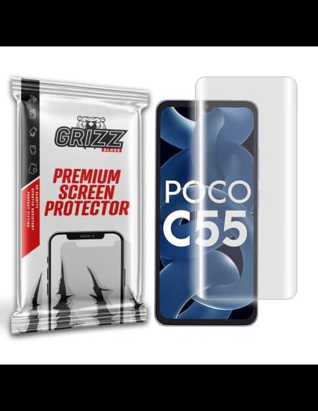 GrizzGlass Xiaomi Hydrogelfolie Hydrofilm für Poco C55