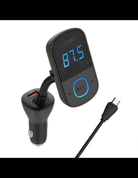 Transmiter FM LDNIO C705Q Bluetooth 2xUSB-A, USB-C + cablu microUSB