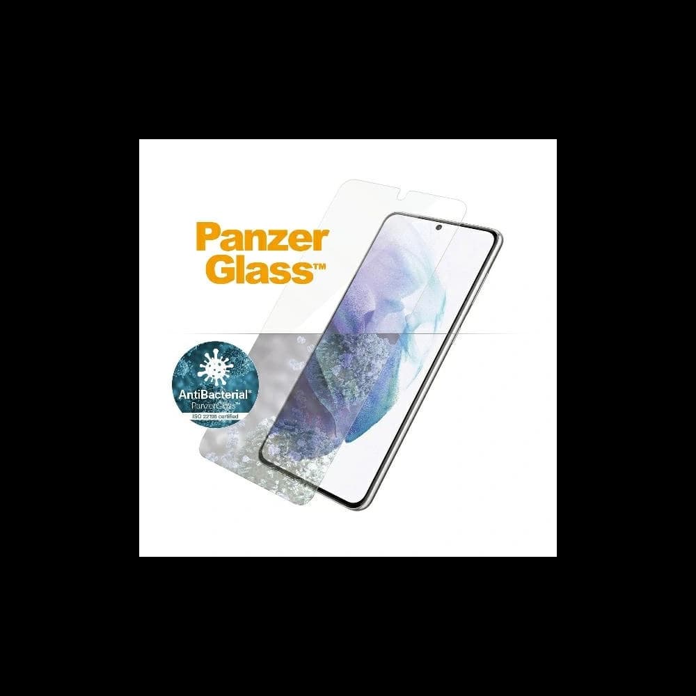 Tvrzené sklo PanzerGlass E2E Microfracture Samsung Galaxy S21+ Plus Case Friendly Finger Print AntiBacterial černý/black - 3